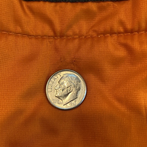 Rare Patagonia vintage Micro Puff Primaloft Hoodie Full Zip Jacket M Med Orange - Picture 11 of 14